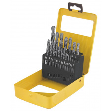 Набор сверл для металла MASTERTOOL 19 шт HSS 1 - 10 мм metal box WHITE (1-0119)
