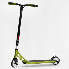 Самокат трюковый Best Scooter Freestyle Pro HIC-система пеги алюминиевый диск и дека колёса PU Green (115642)