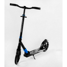 Самокат двухколесный складной амортизатор Best Scooter PU колеса 100 кг Black and blue (105586)