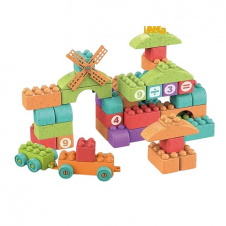 Конструктор Yufeng Big Building Blocks 78 деталей в ведре Разноцветный (164954)