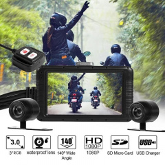 Видеорегистратор для мотоцикла на 2 камеры FHD SE100 с пультом управления HD 720P (100576) Одеса