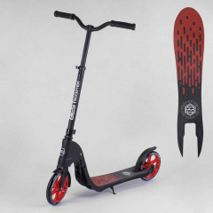Самокат двухколесный Best Scooter c PU колесами, широким велосипедным рулем, новым зажимом руля Black/Red (98442) Краматорск