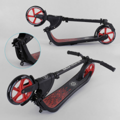 Самокат двухколесный Best Scooter c PU колесами, широким велосипедным рулем, новым зажимом руля Black/Red (98442) Краматорск