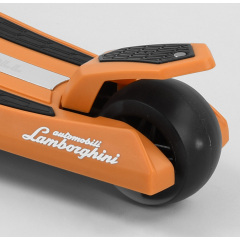 Самокат Lamborghini трехколесный складной алюминиевый руль, колеса PU со светом Orange/Black (102314) Днепр