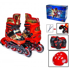 Комплект роликов "Iron Man" Red (размер 35-38) 748179468 Чернівці