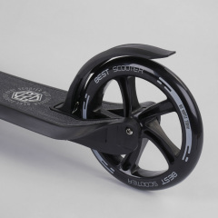 Самокат двухколесный Best Scooter c PU колесами, широким велосипедным рулем, новым зажимом руля Black (98440) Київ