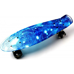 Пенни борд светящиеся колёса Penny Spice 57х15 см Blue Доманівка