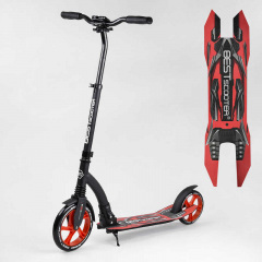 Самокат двухколесный Best Scooter с PU колесами Black/Red (100068) Переяслав-Хмельницький