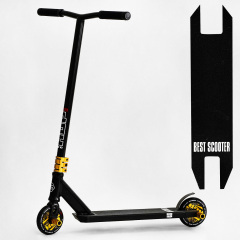 Самокат трюковый Best Scooter Hop Pro HIC-система пеги алюминиевый диск и дека колёса PU Black (115638) Орехов