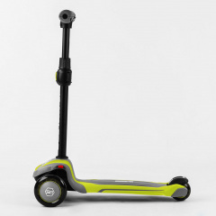 Самокат трехколесный алюминиевый руль Best Scooter MAXI PU колеса со светом 60 кг Green (102925) Ужгород