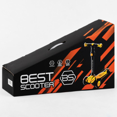 Самокат трехколесный алюминиевый руль Best Scooter MAXI PU колеса со светом 60 кг Green (102925) Ужгород