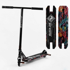 Самокат трюковый Best Scooter HIC-система пеги алюминиевый диск и дека принт Flame 100 кг Разноцветный (105672) Ужгород