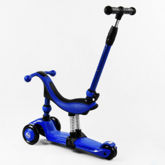 Самокат-велобег трехколесный Best Scooter, колеса PU со светом 3 в 1 70 кг Dark blue (105408) Чернігів