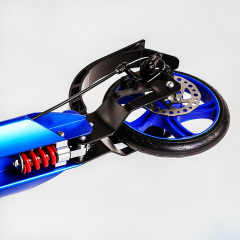 Двухколесный складной самокат алюминий дисковый тормоз амортизаторы Best Scooter Factor 70 кг Dark blue (118487) Киев