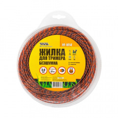 Леска для триммера бесшумная MASTERTOOL SPIRAL 3.00 мм 57 м двухцветная (19-1614) Кропивницкий