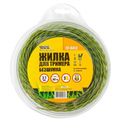 Леска для триммера бесшумная MASTERTOOL SPIRAL SQUARE 2.70 мм 107 м двухцветная (19-0413) Южноукраїнськ