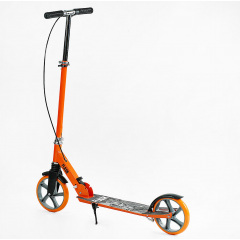Самокат двухколесный Best Scooter PU 200 мм 1 амортизатор Orange with Black (150407) Орехов