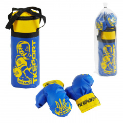 Боксерский набор TK Sport Украина 47 см Blue with Yellow (147909) Покровськ