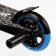 Самокат трюковый пеги алюминиевый диск и дека колёса Best Scooter Reactor HIC-система PU Black and blue (112770) Дніпро