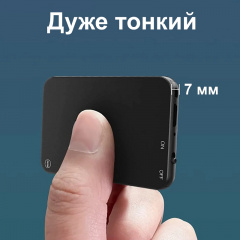Мини диктофон брелок с активацией голосом Nectronix V15 16 Гб 30 часов записи Черный (100830-16) Оріхів