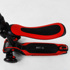 Самокат трехколесный с сидением Best Scooter MAXI PU колеса со светом 60 кг Red and black (102923) Ирпень