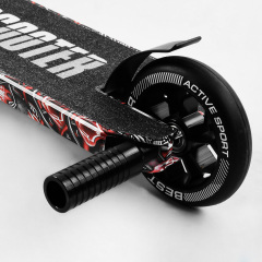 Самокат трюковый Best Scooter HIC-система пеги алюминиевый диск и дека принт Skull biker 100 кг Разноцветный (105678) Житомир