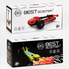 Самокат трехколесный складной руль свет звук дым Best Scooter MAXI 60 кг Blue (111437) Южноукраинск