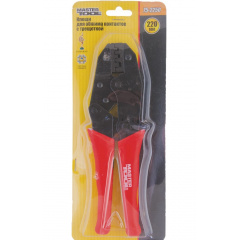 Клещи для обжима контактов с храповым механизмом MASTERTOOL 0.5-6.0 мм² Red (75-2250) Київ