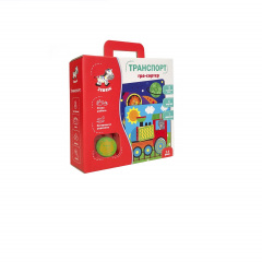 Игра настольная из древесины Vladi Toys Мозаика Транспорт 6 игральных оснований 12 фигурок Разноцветный (115596) Калуш