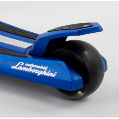 Самокат Lamborghini трехколесный складной алюминиевый руль, колеса PU со светом Blue/Black (101283) Киев
