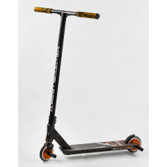 Самокат трюковый Best Scooter "CRASH" HIC-система, ПЕГИ, алюминиевый диск и дека Black/Orange (102306) Полтава