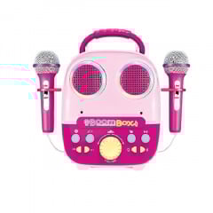 Детский игрушечный караоке Yufeng Boom Box USB 27х9х25 см Розовый (155252) Ирпень