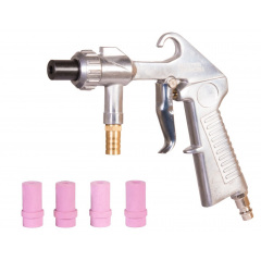 Пневмопистолет пескоструйный MASTERTOOL Ø 4,5/5/6/7мм, со шлангом, 320-420 л/мин, 10 бар (81-8709) Тячев