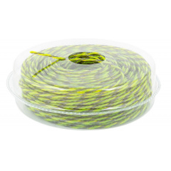 Леска для триммера бесшумная MASTERTOOL SPIRAL SQUARE 3.00 мм 89 м двухцветная (19-0414) Акимовка