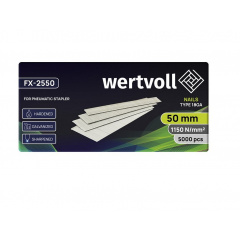 Гвоздь закаленный для пневмостеплера WERTVOLL18GA 50 мм/1.0х1.25 мм 5000 шт Grey (FX-2550) Дніпро