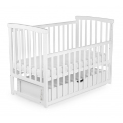 Кроватка-качалка детская с ящиком Наталка Мечта 120 х 60 см White (149747) Вышгород