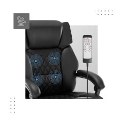 Офисное кресло с массажем Mark Adler Boss 6.0 120х55 см Black Рівне