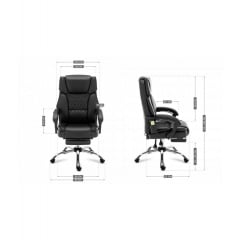 Офисное кресло с массажем Mark Adler Boss 6.0 120х55 см Black Рівне