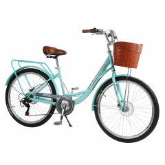 Велосипед городской 26" Corso Polaris PS-639 16.5" Shimano 7 скоростей Мятный (168069) Харьков