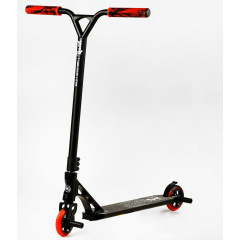 Самокат трюковый пеги алюминиевый диск и дека колёса Best Scooter Reactor HIC-система PU Black and red (112772) Новое