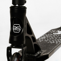 Самокат трюковый пеги алюминиевый диск и дека колёса Best Scooter Reactor HIC-система PU Black and red (112772) Новое