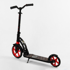 Двухколесный самокат Best Scooter колеса PU складной амортизатор 70 кг Black and red (103455) Весёлое