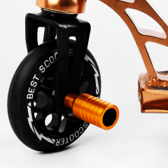 Самокат трюковый Best Scooter Spider HIC-система пеги алюминиевый диск и дека колёса PU 100 кг Gold (107486) Ворожба