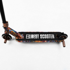 Самокат трюковый Best Scooter HIC-система пеги алюминиевый диск и дека принт Firework 100 кг Разноцветный (105677) Львов