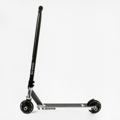 Самокат трюковый Best Scooter Warrior HIC-система пеги алюминиевый диск и дека колёса PU 100 кг Black and white (112764) Киев