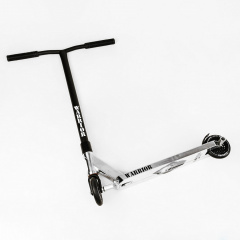Самокат трюковый Best Scooter Warrior HIC-система пеги алюминиевый диск и дека колёса PU 100 кг Black and white (112764) Киев