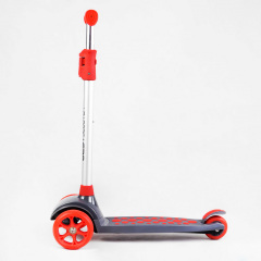 Самокат трехколесный свет деки и колес съёмный руль Best Scooter MAXI 60 кг Red and grey (114443) Владимир-Волынский