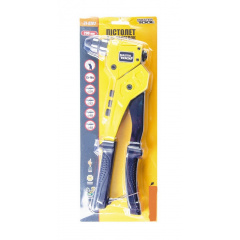 Пистолет для заклепок поворотный MASTERTOOL ПРОФИ 280 мм CrMo Black and Yellow (21-0702) Калуш