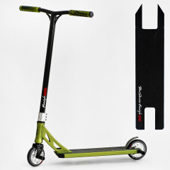Самокат трюковый Best Scooter Freestyle Pro HIC-система пеги алюминиевый диск и дека колёса PU Green (115642) Березнегувате
