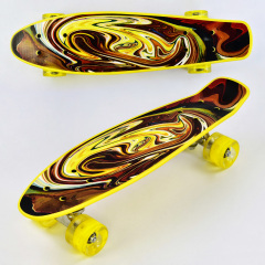 Скейт Пенни борд со светящимися PU колёсами Best Board Paints 70 кг Разноцветный (74538) Киев